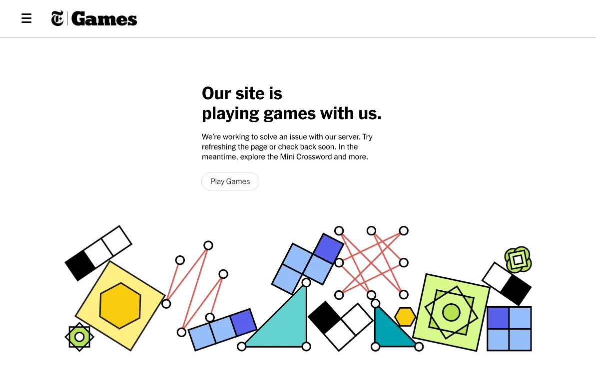 desktop version of 500 Error page