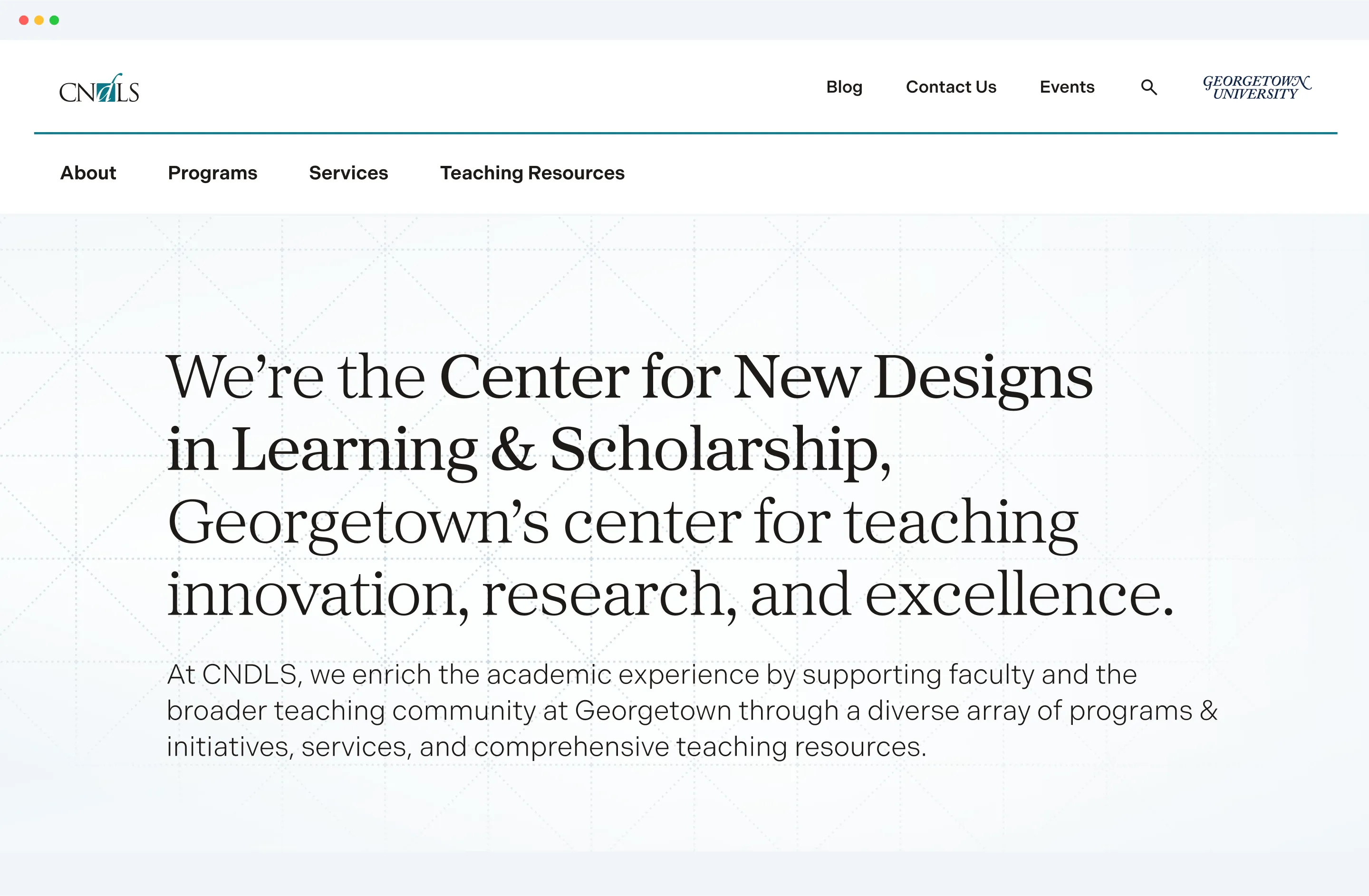 CNDLS website landing page