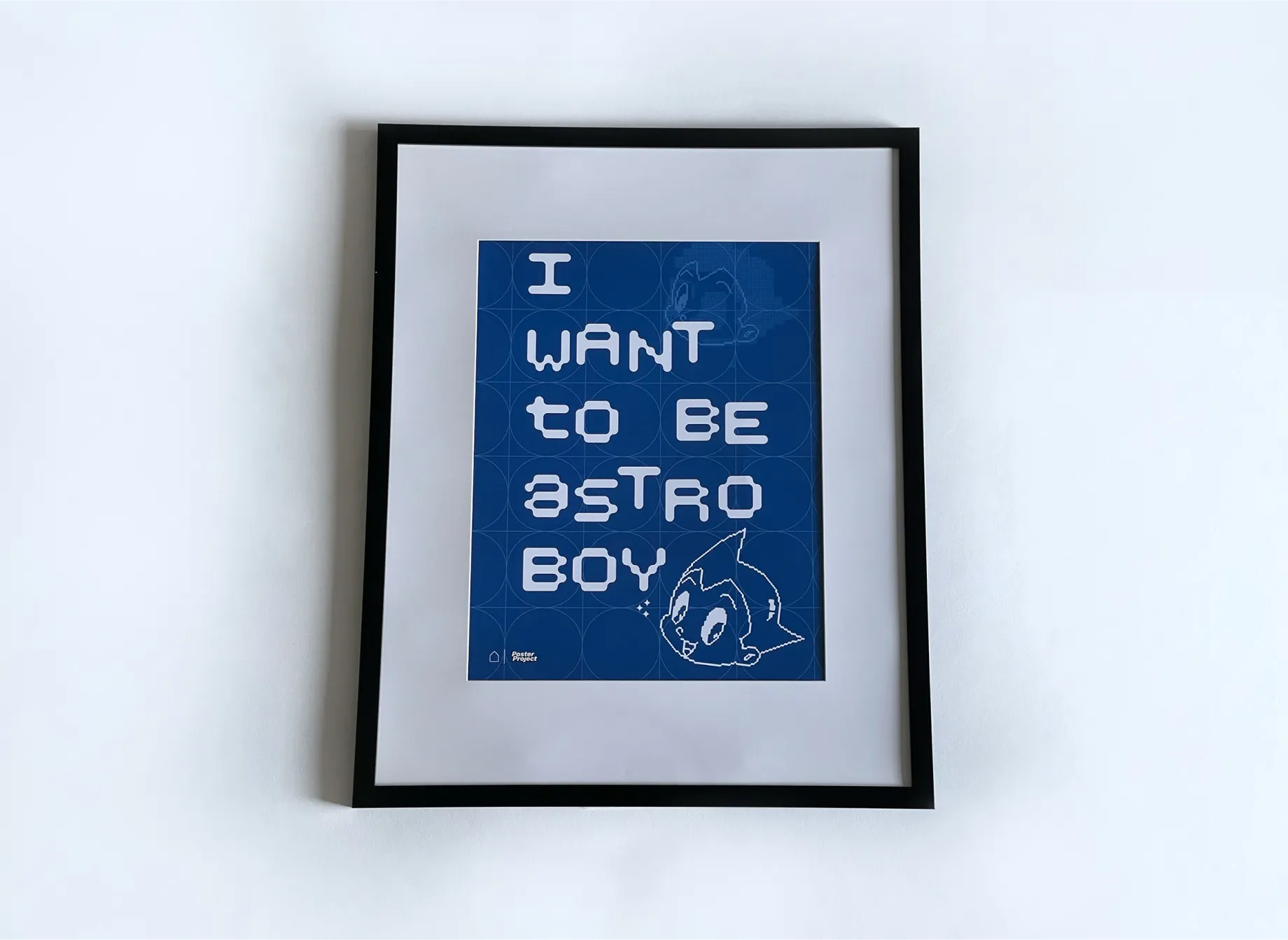 'i want to be astro boy' framed poster